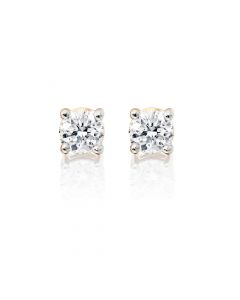 Diamond Stud Earrings 0.10ct Solitaire Diamond Studs 9K Yellow Gold