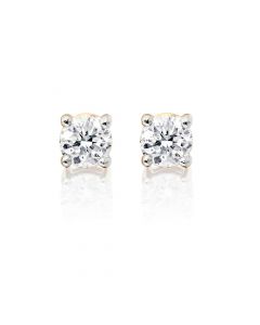 Diamond Stud Earrings 0.40ct Solitaire Diamond Studs 18K Yellow Gold