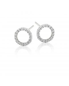 Eclipse Diamond Cluster Earrings 0.30ct Studs 9K White Gold