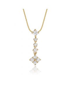 Cupids Arrow 0.25ct Diamond Pendant In 9K Yellow Gold