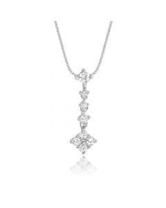 Cupids Arrow 0.25ct Diamond Pendant In 9K White Gold
