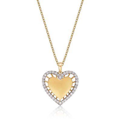 Desire Diamond Heart Pendant Necklace 0.33ct Diamond 9K Yellow Gold