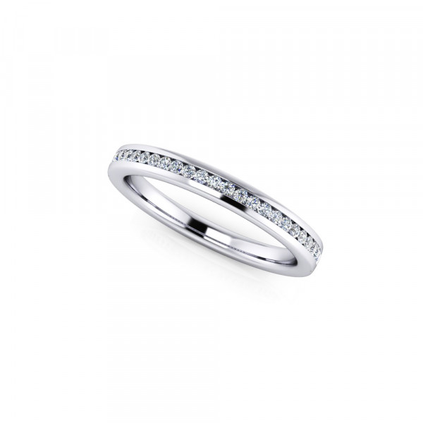 Diamond Half Eternity Ring 0.15ct Diamond Band 18K white gold