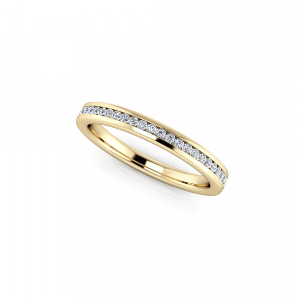 Diamond Half Eternity Ring 0.15ct Diamond Band 18K yellow gold