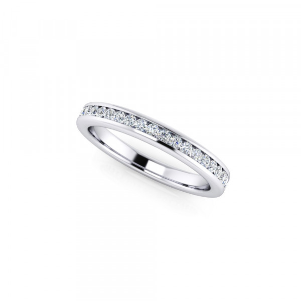 Diamond Half Eternity Ring 0.25ct Diamond Band 18K white gold