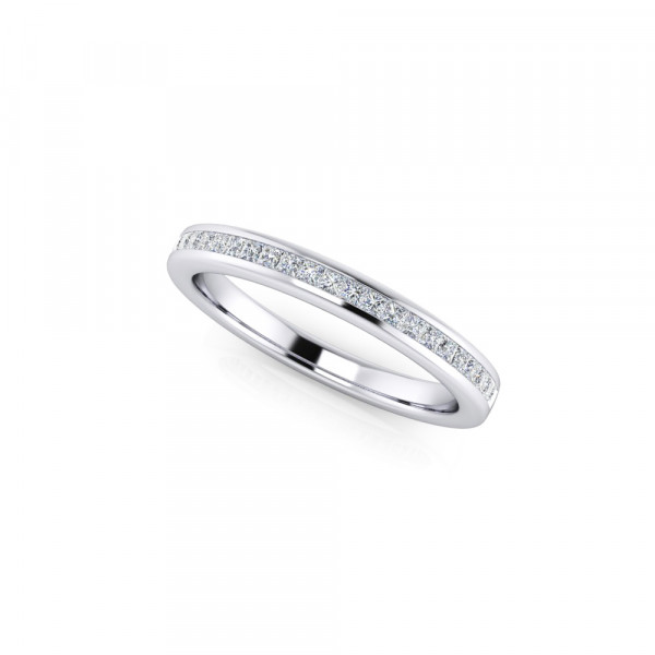 Diamond Half Eternity Ring 0.25ct Princess Diamond 18K white gold