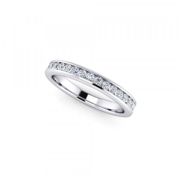 Diamond Half Eternity Ring 0.33ct Diamond Band 18K white gold
