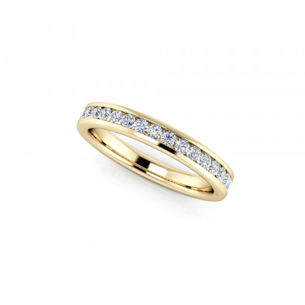Diamond Half Eternity Ring 0.33ct Diamond Band 18K yellow gold