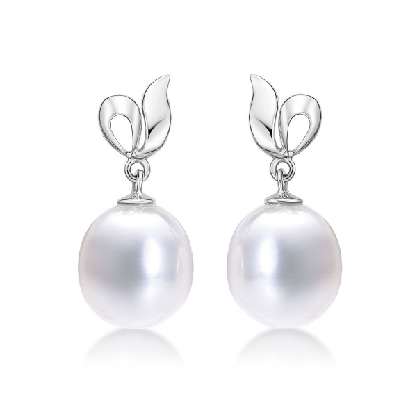 925 Sterling Silver Pearl Drop Earrings with Freshwater Pearls