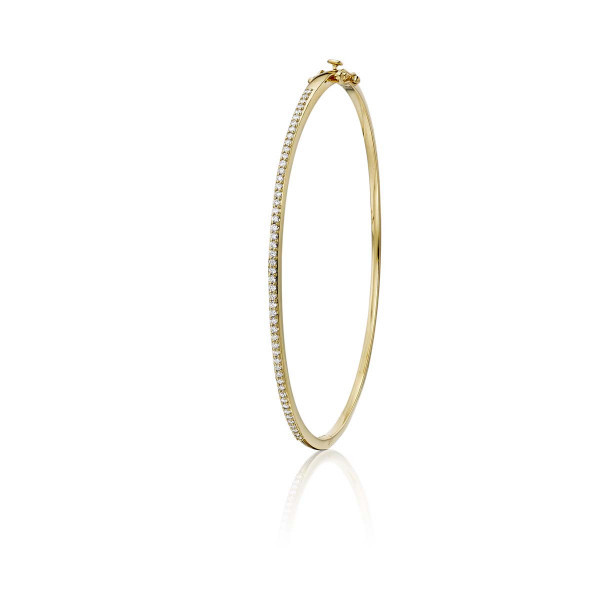 Prong Set 0.40ct Diamond Bangle In 18K Yellow Gold