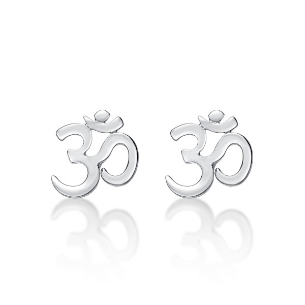 Sterling Silver OM Earrings