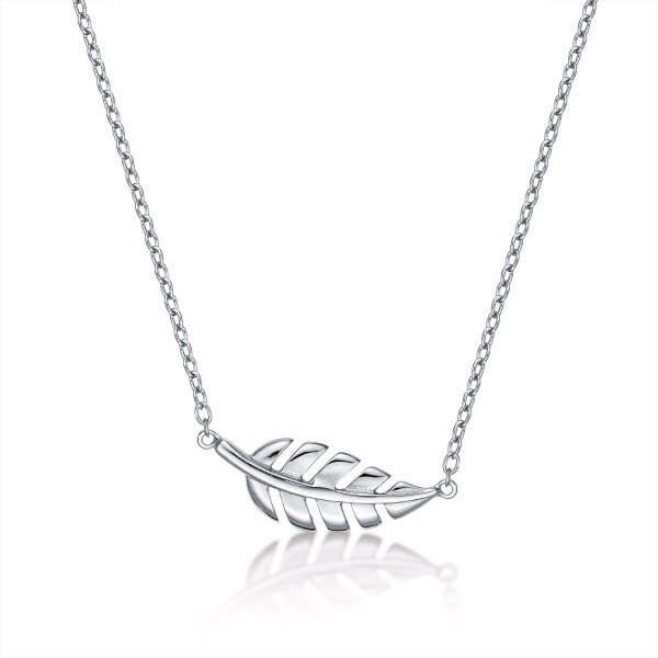 Sterling Silver FEATHER Pendant Necklace