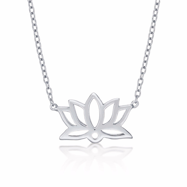 Sterling Silver LOTUS Pendant Necklace