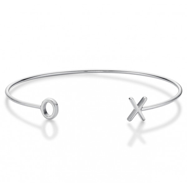 XO Hugs & Kisses Sterling Silver Bangle