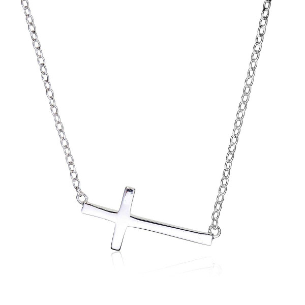 925 Sterling Silver Cross Pendant Necklace