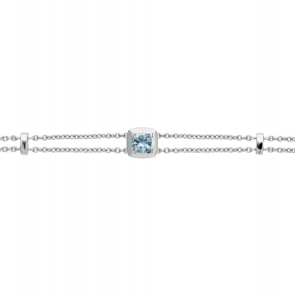 Swiss Blue Topaz Bracelet in 18K White Gold