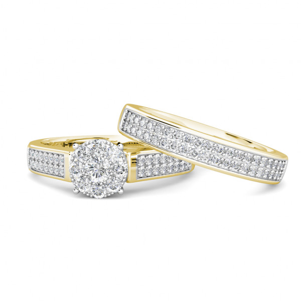 Sparkle Diamond Engagement Ring 0.40ct Diamonds in 18K Yellow Gold