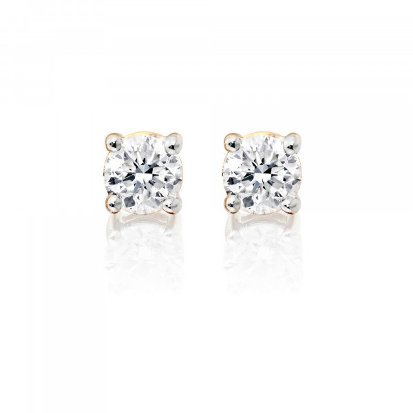 Diamond Stud Earrings 0.20ct Solitaire Diamond Studs 9K Yellow Gold