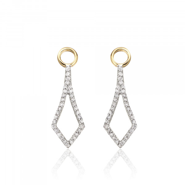 Sparkling Tie 0.20ct Diamond Earrings In 9K Yellow Gold