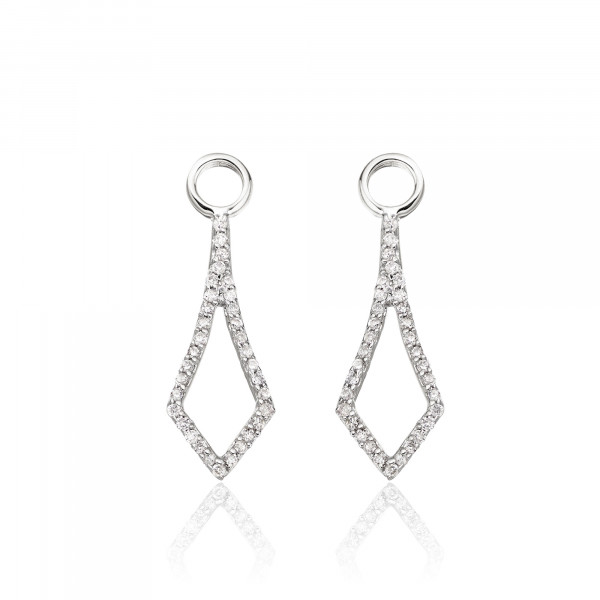 Sparkling Tie 0.20ct Diamond Earrings In 9K White Gold