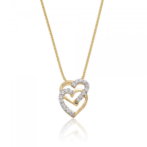 Brado Jewellery Micro Gold Plated Beautiful American Diamond Heart Shape Necklace  Golden Chain Pendant for Women and Girls : Amazon.in: Fashion