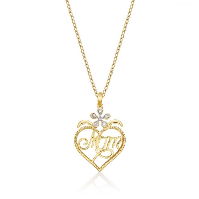 White gold discount mum necklace