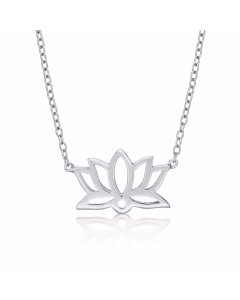 Sterling Silver LOTUS Pendant Necklace