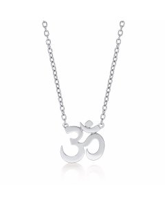 Sterling Silver Divine OM Pendant Necklace