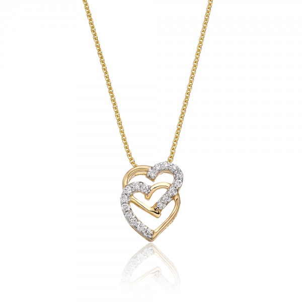 Diamond Heart Pendant Heart Diamond Necklaces In White Yellow Gold