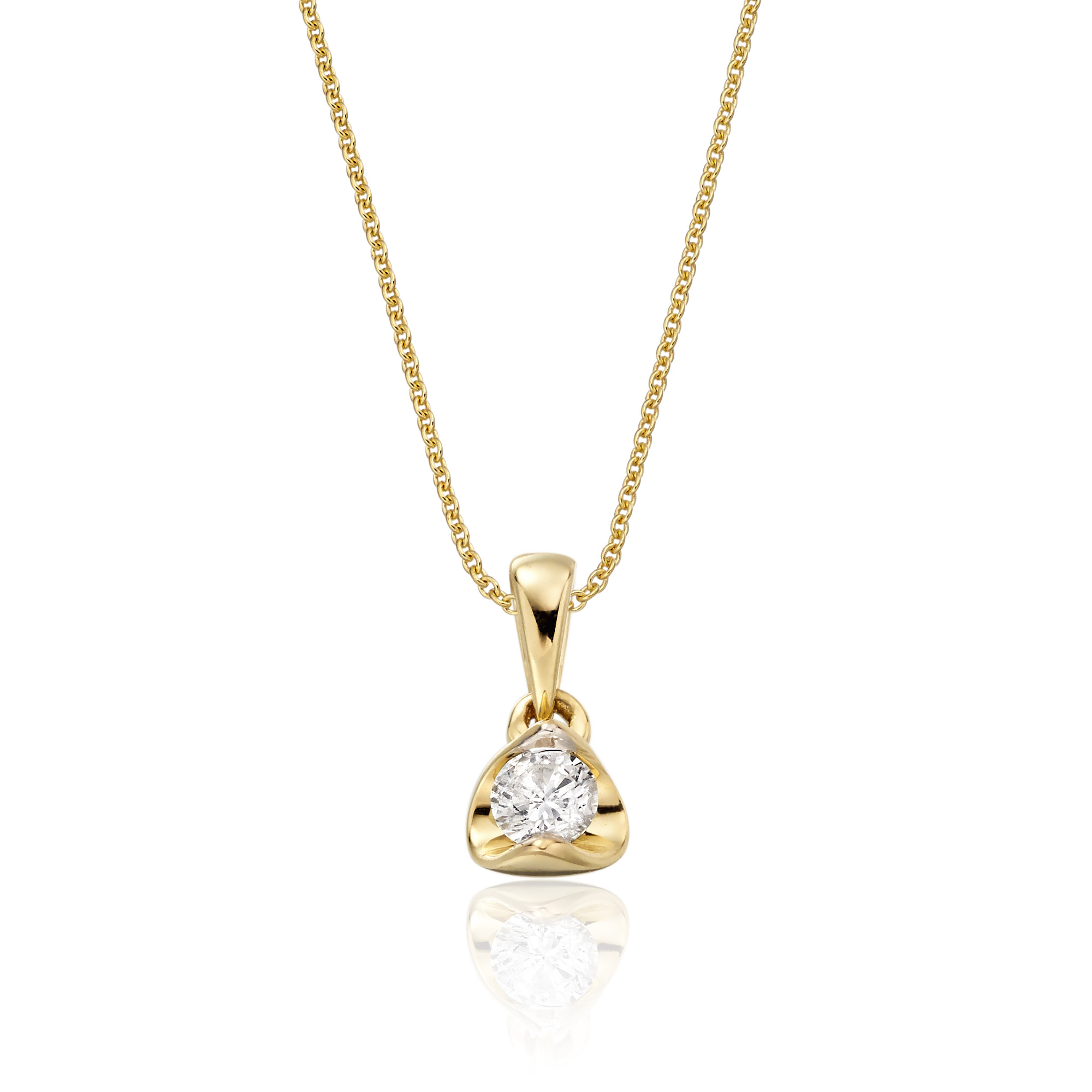 Tension set hot sale diamond pendant