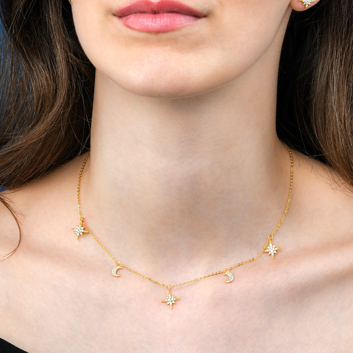 Star charm necklace gold new arrivals