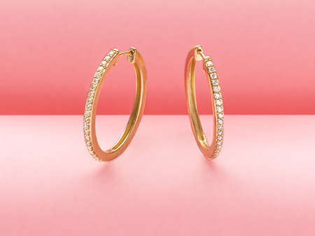 Diamond HoopEarrings
